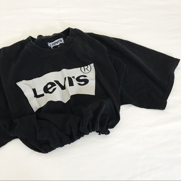 Levi's Tops - Vintage Levi’s drawstring crop tee